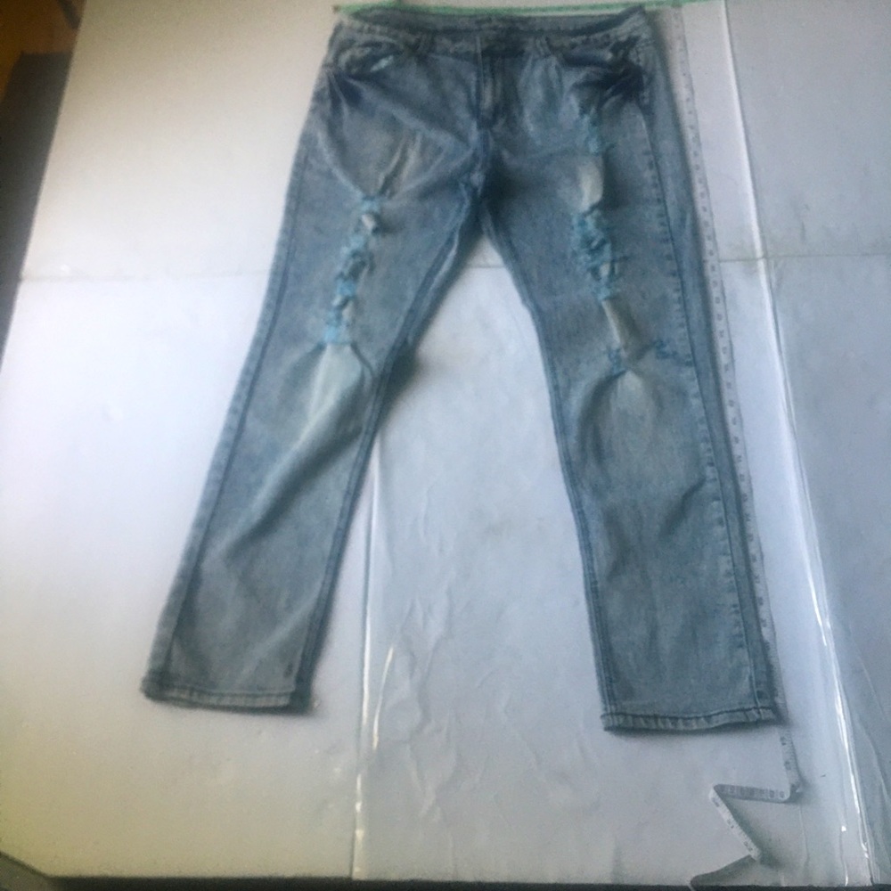 Stretch Ash Navy Blue Jeans